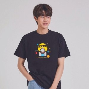 키밍 우주 비행사 그래픽 캐쥬얼 반팔티 동물 W7DD5FE