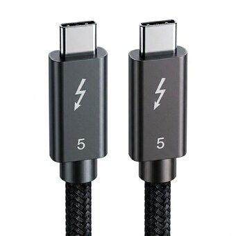 모비큐 썬더볼트5 <b>PD</b> 240W C to C타입 <b>케이블</b> EM-TB5TW