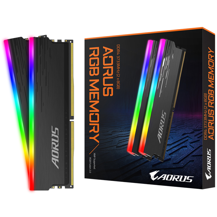 GIGABYTE AORUS DDR4-3733 CL18 RGB Memory ��Ű�� ���̾���(16GB(8Gx2))