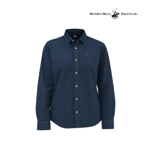 비버리힐스폴로클럽 SH123_W 우먼 데님셔츠 중청_이미지