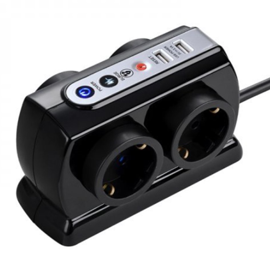 LUCECO MasterPlug 4구 16A 메인스위치 USB 멀티탭 (2m)_이미지