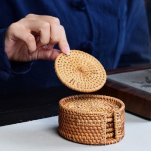 로에드 라탄 컵받침 티코스터 6p 세트