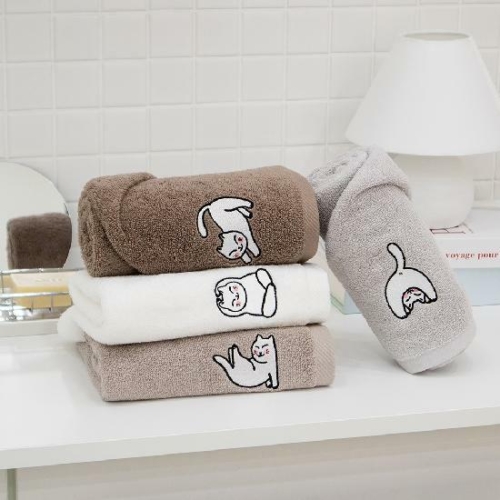 요가냥 고양이 세면타월 30수 150g