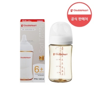 더블하트 모유실감 3세대 PPSU 제뉴인화이트 240ml (노꼭지) (2개)_이미지