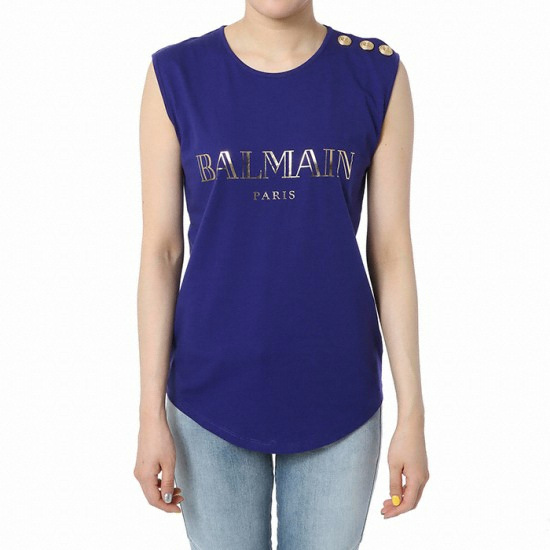 발망 여성 민소매 골드 버튼 티셔츠 8387 326I C2802