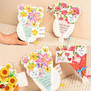 씨엔티코리아 카네이션 카드 만들기 어버이날 스승의날 꽃다발 감사 엽서 편지