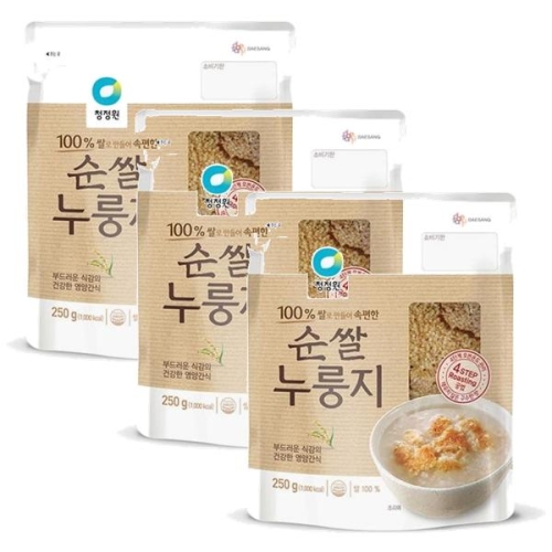 대상 청정원 순쌀 누룽지 250g (3개)
