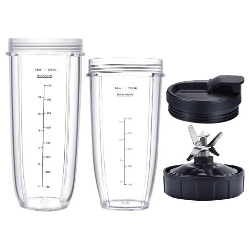 샤크닌자 닌자 믹서기 교체컵 32oz + 24oz + 뚜껑 + 7핀칼날 (해외구매)_이미지