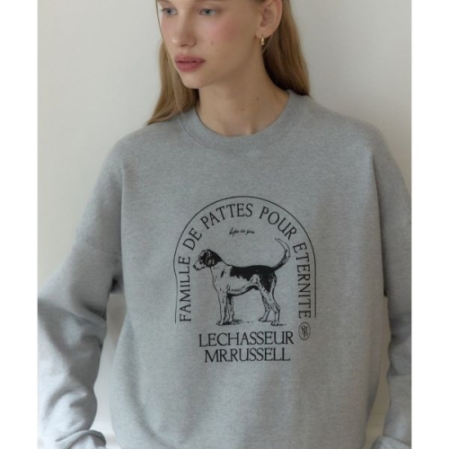 아워호프 OURHOPE 러셀 테리어 스웨트셔츠 멜란지 그레이 H25FA-MT03-MGR 1009495