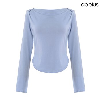 Ab.plus 보트넥 슬림 라인 디테일 티셔츠 LSA5MK33A