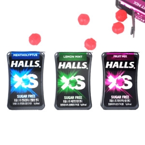 호올스 HALLS XS 멘톨 사탕 졸음방지 미니 캔디 12개 교차가능 후르츠믹스 레몬민트 멘토립터스_이미지