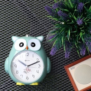 아남 부엉이 7가지 멜로디 벨 무소음 탁상 알람시계