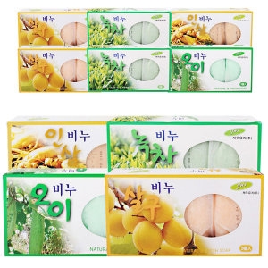 재우유지 비누 녹차9 + 살구9 + 오이6 + 인삼6_이미지