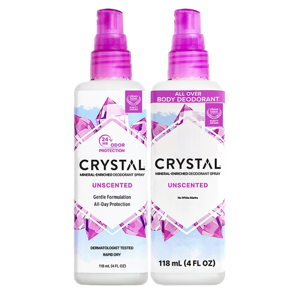 크리스탈 데오드란트 바디 스프레이 무향 118ml (2개)_이미지