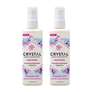 크리스탈 데오드란트 바디 스프레이 무향 118ml (2개)