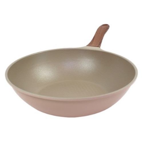 키친아트 ㅤ본 우드 파스텔핑크 다이아 궁중팬 (28cm)_이미지