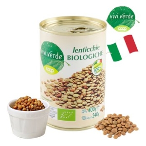 비비베르데 COOP 이탈리아 유기농 렌틸콩 렌즈콩 400g