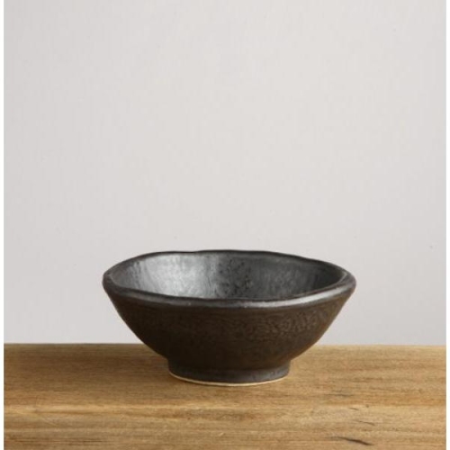 판주물럭 흑유 돌대접 15.5cm