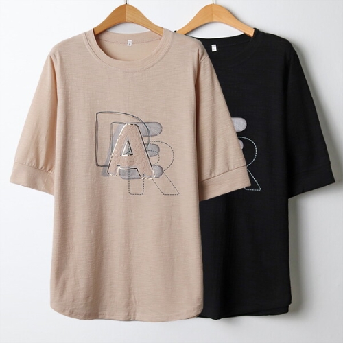 위쉬몰 OL 알파벳프린팅반팔티 J227H603 빅사이즈_이미지