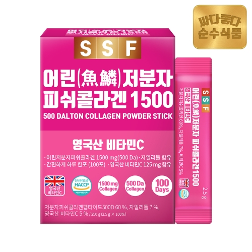  순수식품 어린 저분자 피쉬콜라겐 1500 2.5g 100포 [1개]