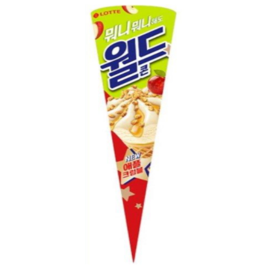 롯데웰푸드 월드콘 애플크럼블 160ml (3개)