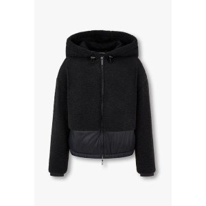 엠포리오아르마니 여성 이글 로고 플리스 후드 자켓 A525310504_이미지