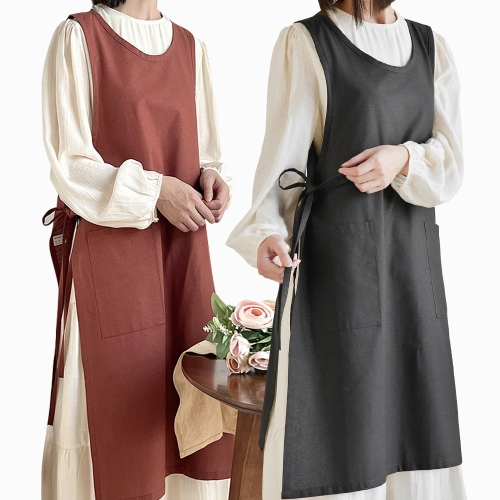 젊은이마켓 옆트임 원피스 앞치마 방수 공방 어린이집 앞치마