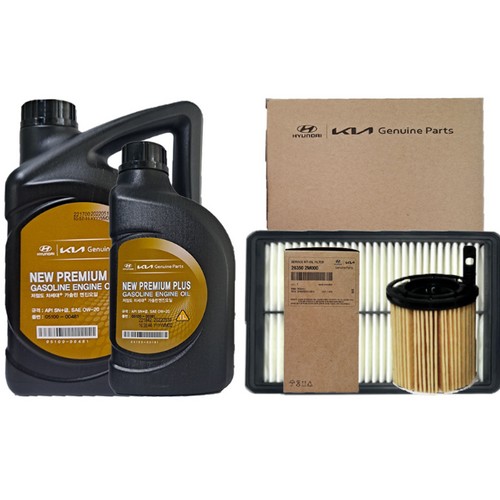 현대모비스 뉴프리미엄플러스 0W20 5L + 순정필터 기아 스포티지NQ5 1.6 가솔린 터보