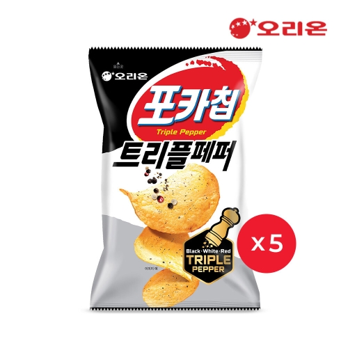 오리온 포카칩 트리플페퍼 60g (5개)