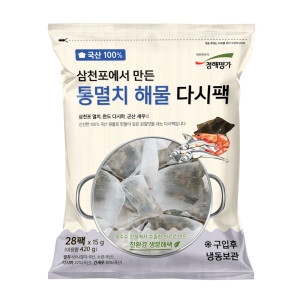 통멸치 해물 다시팩 15g 28팩 국물팩 천연조미료 육수