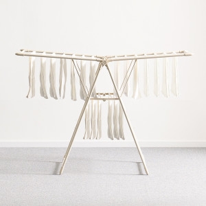 튼튼한 접이식 2단 대형 이불 건조대 빨래건조대 크림