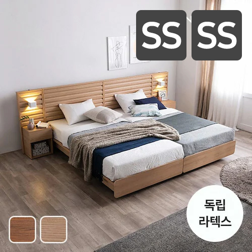 요즘공간 오브제 평상형 호텔 패밀리침대 SS+SS (라텍스독립)