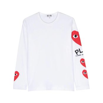 하트 프린트 긴소매 티셔츠 113128132