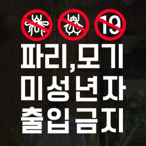 꾸밈 cr539-파리모기미성년자출입금지_그래픽스티커
