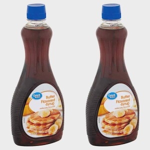 [불명] 그레이트밸류 버터향 시럽 Great Value Butter Flavored Syrup 709ml 2개_이미지