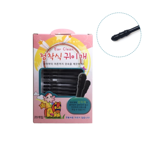 아이노스 이어클린 점착식 귀이개 20개입 5박스 접착식 귀청소 5개_이미지