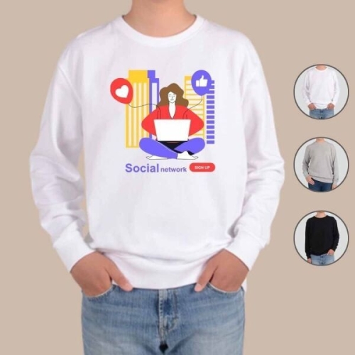 오너클랜 맨투맨 남여공용 마케팅 쇼핑 비즈니스 그림 MARKETING2_이미지