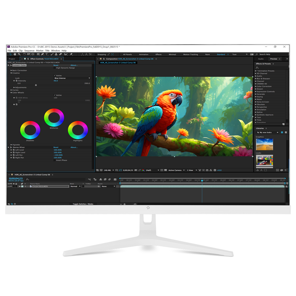 래안텍 BLAZE U3260CE 화이트 4K UHD IPS 베젤리스 무결점