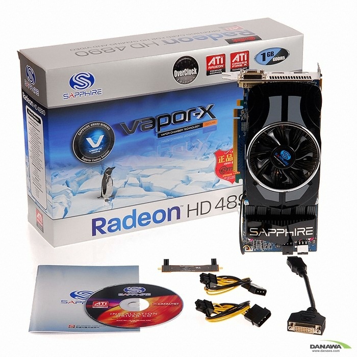 SAPPHIRE 라데온 HD 4890 O.C HDMI D5 1GB Vapor-X_이미지