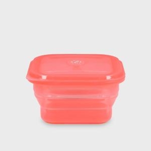  리빙크리에이터 푸쉬락 지켜락 접이식 실리콘 용기 600ml
