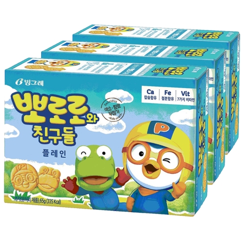 빙그레 뽀로로와친구들 플레인 크래커 65g