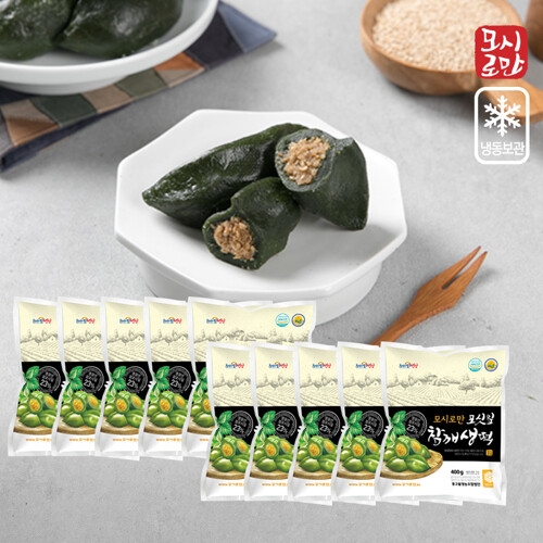 마루영농조합법인 영광모시떡 로만 참깨생 10봉 총100개 4kg_이미지