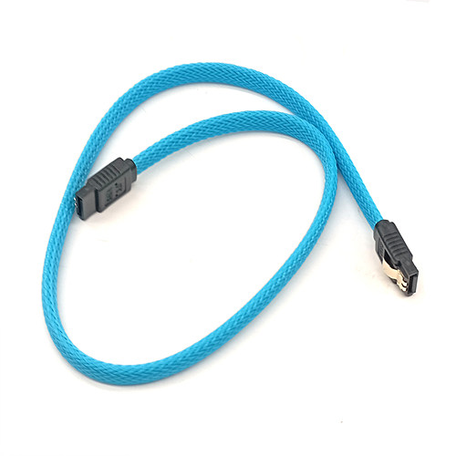 조이쿨 SATA3 슬리빙 ㅡ자 케이블 (0.5m, 블루)_이미지