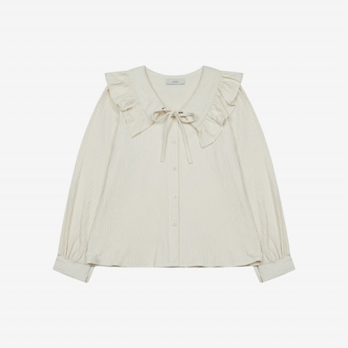 신원 비키 코듀로이 프릴 카라 블라우스 TLBAX2445