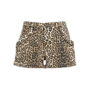 레오파드 프린트 파우치 포켓 반바지 WD140 D293AECRULEOPARD TP95661530