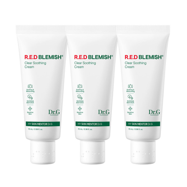 닥터지 레드 블레미쉬 클리어 수딩 크림 튜브형 70ml (3개)_이미지