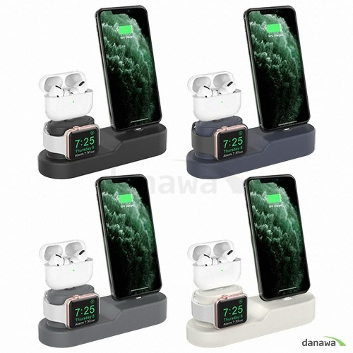 아이노비아 AHASTYLE 아이폰/에어팟 프로/애플워치 3in1 충전 거치대