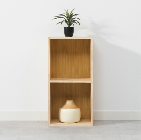 UV코팅 원목 공간박스 2단