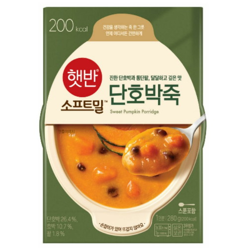 CJ제일제당 햇반 소프트밀 단호박죽 280g (10개)_이미지