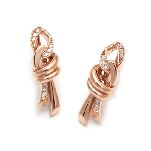 KT알파 쇼핑 온라인 14K 큐빅 꼬임 체인 원터치 귀걸이 JNE39586 일상이 알파가 되다 KT알파 쇼핑